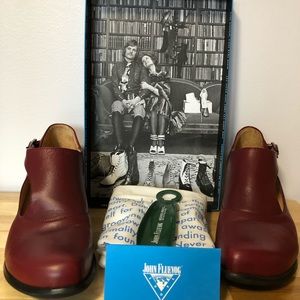 John Fluevog Gracias Side Buckle Shoe in Cherry